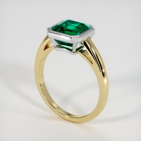 2.52 Ct. Emerald Ring, 18K White & Yellow 2