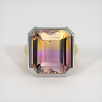 21.99 Ct. Gemstone Ring, 18K White & Yellow 1