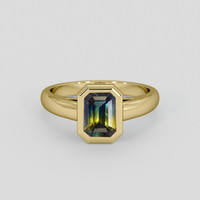 1.24 Ct. Bi Color Sapphire Ring, 10K Yellow Gold 1