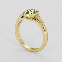 1.31 Ct. Yellowish Green Sapphire Ring, 10K Yellow Gold 2