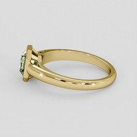 1.31 Ct. Yellowish Green Sapphire Ring, 10K Yellow Gold 4