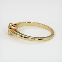 0.61 Ct. Orangish Yellow Sapphire Ring, 10K Yellow Gold 4