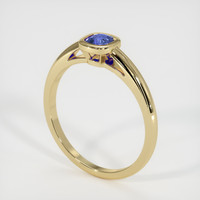 0.67 Ct. Blue Sapphire Ring, 14K Yellow Gold 2