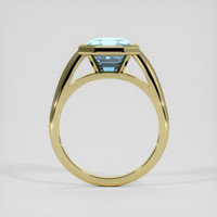 4.34 Ct. Blue Aquamarine Ring, 14K Yellow Gold 3