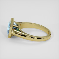 4.34 Ct. Blue Aquamarine Ring, 14K Yellow Gold 4