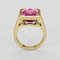 9.11 Ct. Reddish Pink Topaz Ring, 14K Yellow Gold 3