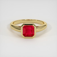 1.35 Ct. Ruby Ring, 14K Yellow Gold 1