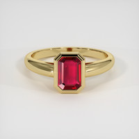 1.02 Ct. Ruby Ring, 14K Yellow Gold 1