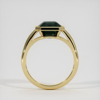 4.46 Ct. Bluish Green Sapphire Ring, 14K Yellow Gold 3