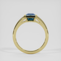 3.10 Ct. Greenish Blue Sapphire Ring, 14K Yellow Gold 3
