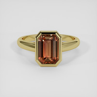 3.01 Ct. Brown Sapphire Ring, 14K Yellow Gold 1