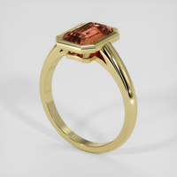 3.01 Ct. Brown Sapphire Ring, 14K Yellow Gold 2