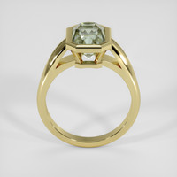 3.80 Ct. Yellowish Green Sapphire Ring, 14K Yellow Gold 3