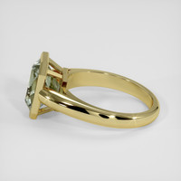 3.80 Ct. Yellowish Green Sapphire Ring, 14K Yellow Gold 4