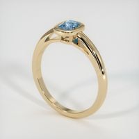 0.62 Ct. Greyish Blue Sapphire Ring, 14K Yellow Gold 2