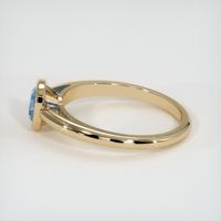 0.62 Ct. Greyish Blue Sapphire Ring, 14K Yellow Gold 4