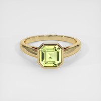 1.71 Ct. Yellowish Green Sapphire Ring, 14K Yellow Gold 1