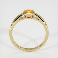 0.61 Ct. Orangish Yellow Sapphire Ring, 14K Yellow Gold 3
