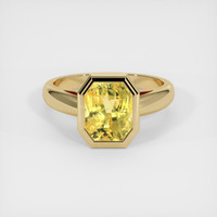 3.05 Ct. Yellow Sapphire Ring, 14K Yellow Gold 1