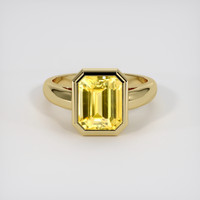5.02 Ct. Yellow Sapphire Ring, 14K Yellow Gold 1