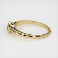 0.63 Ct. Blue Sapphire Ring, 18K Yellow Gold 4