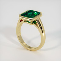 3.51 Ct. Emerald Ring, 18K Yellow Gold 2