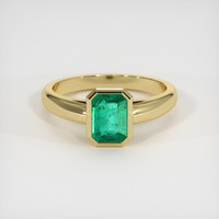 1.18 Ct. Emerald Ring, 18K Yellow Gold 1