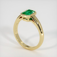 1.18 Ct. Emerald Ring, 18K Yellow Gold 2
