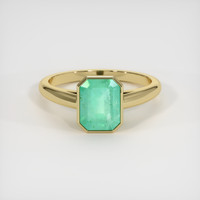 1.76 Ct. Emerald Ring, 18K Yellow Gold 1