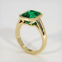 3.32 Ct. Emerald Ring, 18K Yellow Gold 2