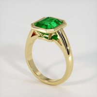 3.22 Ct. Emerald Ring, 18K Yellow Gold 2