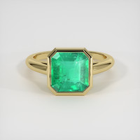 3.11 Ct. Emerald Ring, 18K Yellow Gold 1