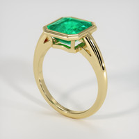 3.11 Ct. Emerald Ring, 18K Yellow Gold 2