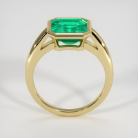 3.11 Ct. Emerald Ring, 18K Yellow Gold 3