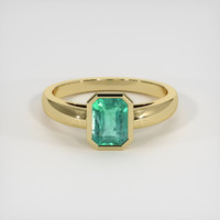 1.76 Ct. Emerald Ring, 18K Yellow Gold 1