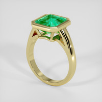 3.42 Ct. Emerald Ring, 18K Yellow Gold 2