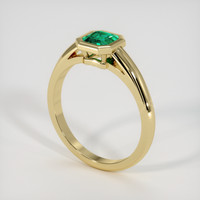 1.00 Ct. Emerald Ring, 18K Yellow Gold 2