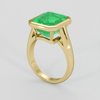8.81 Ct. Emerald Ring, 18K Yellow Gold 2
