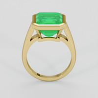 8.81 Ct. Emerald Ring, 18K Yellow Gold 3