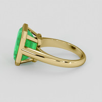 8.81 Ct. Emerald Ring, 18K Yellow Gold 4