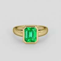 1.77 Ct. Emerald Ring, 18K Yellow Gold 1