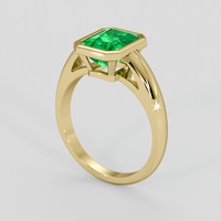 1.77 Ct. Emerald Ring, 18K Yellow Gold 2
