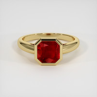 1.61 Ct. Ruby Ring, 18K Yellow Gold 1