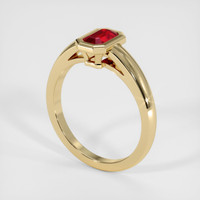 0.62 Ct. Ruby Ring, 18K Yellow Gold 2