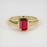 1.02 Ct. Ruby Ring, 18K Yellow Gold 1
