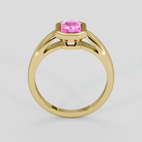 1.20 Ct. Pink Sapphire Ring, 18K Yellow Gold 3