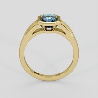 1.62 Ct. Greenish Blue Sapphire Ring, 18K Yellow Gold 3