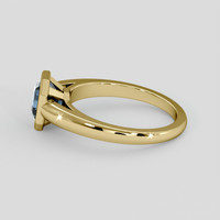 1.62 Ct. Greenish Blue Sapphire Ring, 18K Yellow Gold 4