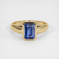2.06 Ct. Blue Sapphire Ring, 18K Yellow Gold 1