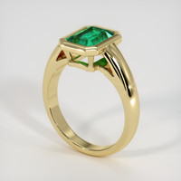 1.49 Ct. Emerald Ring, 18K Yellow Gold 2